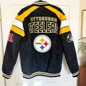 Brand New Officially Licensed NFL Faux Suede Pitts.Steelers Jacket